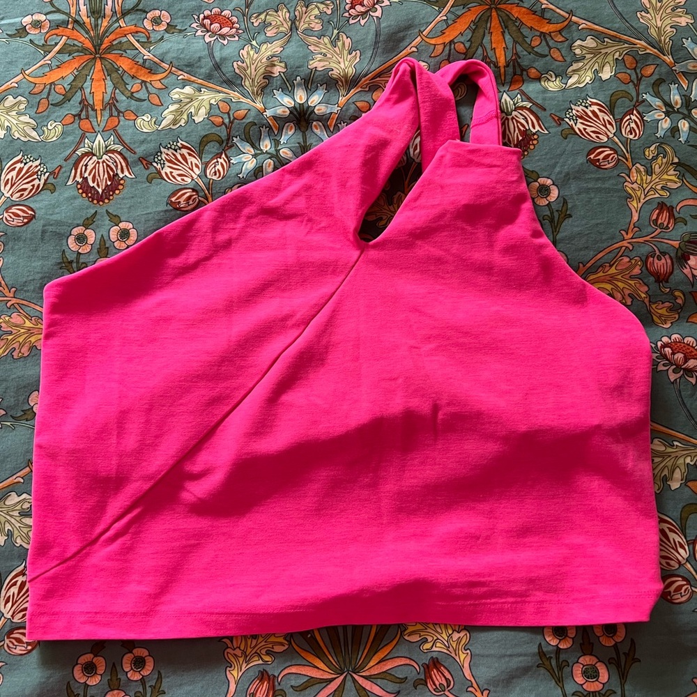 Beyond yoga one shoulder crop space dye